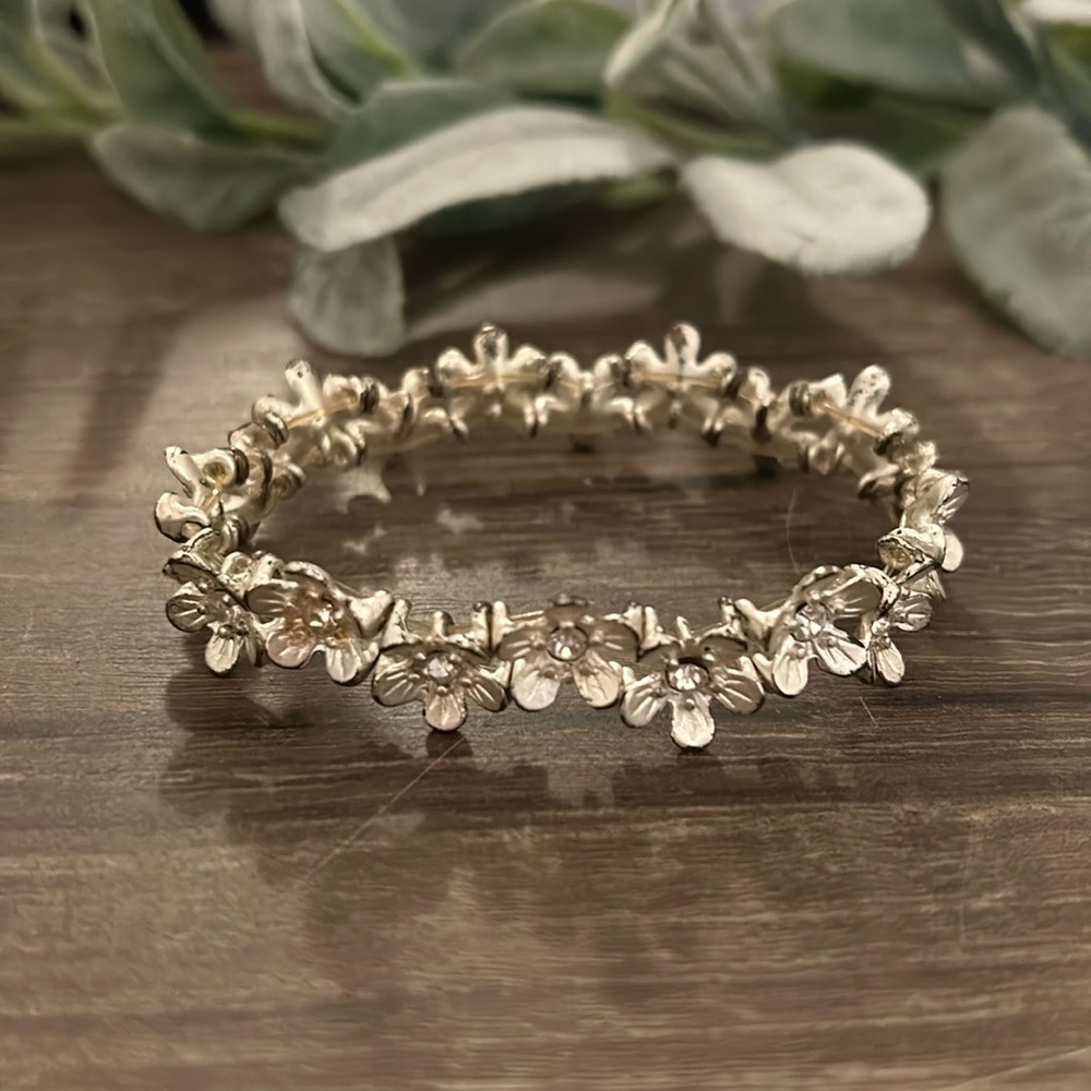 Silver Flower Bracelet